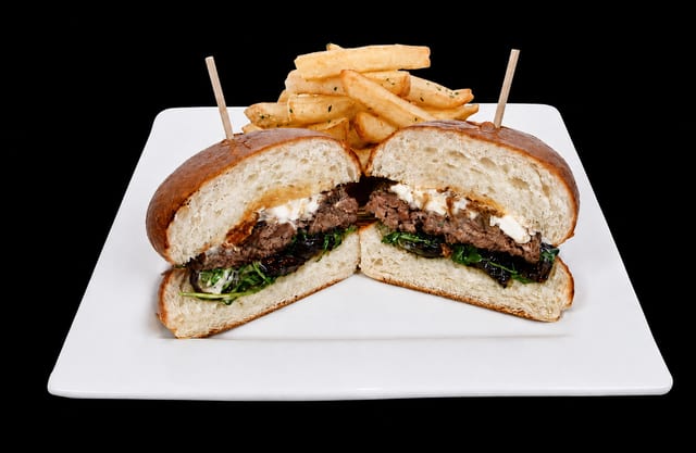 Black and Bleu Burger.
